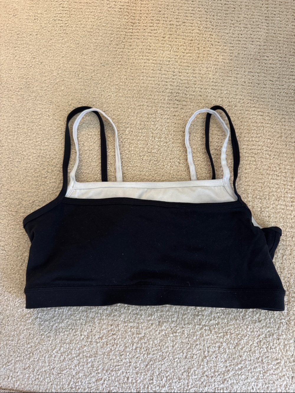 Abercrombie & Fitch Black Bralette with White Trim